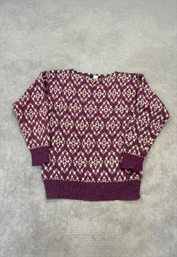 Vintage Woolrich Knitted Jumper Patterned Chunky Knit