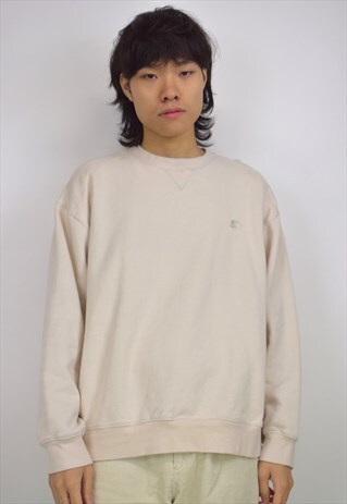 VINTAGE 90S STARTER CREAM BEIGE SWEATSHIRT
