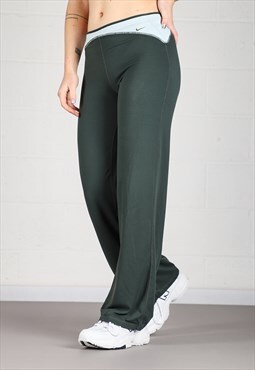 Vintage Nike Joggers Green Activewear Yoga Sweatpants Medium