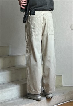 Vintage LEVIS Work Pants Carpenter Trousers 90s Beige