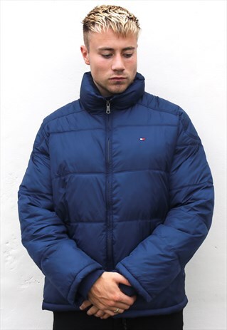 NAVY TOMMY HILFIGER PUFFER JACKET