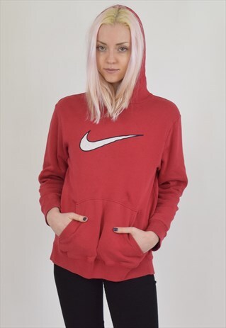 VINTAGE 90S RED NIKE SWEATSHIRT HOODIE