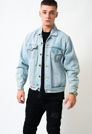 VINTAGE MICKEY & CO DENIM JACKET WITH BIG GOOFY PRINT