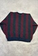 VINTAGE KNITTED JUMPER ABSTRACT PATTERNED KNIT SWEATER