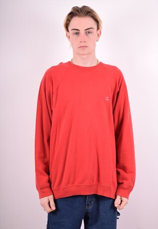 LEVI'S MENS VINTAGE SWEATSHIRT JUMPER XL RED 90S