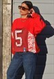 vintage 90's reworked NFL lace football jersey sweatshirt