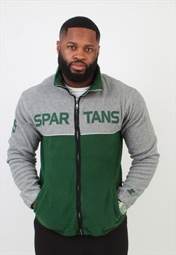 Men's Vintage Starter Spartans Grey Fleece Jacket