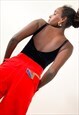 VINTAGE 90S CASTELBAJAC X ICEBERG RED PANTS 