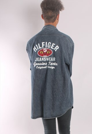 VINTAGE TOMMY HILFIGER HEAVY DUTY DENIM SHIRT
