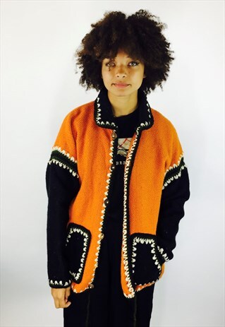 GORGEOUS BOHO KNITTED WOOL CARDIGAN