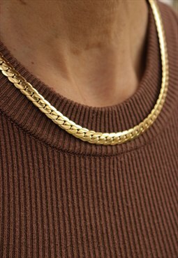 18K Gold Plated Braid Chain Necklace - Tarnish Free
