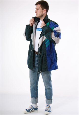 90S VINTAGE ADIDAS RAINPROOF OLDSCHOOL SHELL JACKET 13643