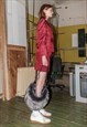 90'S VINTAGE SCHOOL TEACHER CO-ORDS IN MAROON