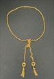 80's Vintage Ladies Gold Costume Jewellery Knotted Chain
