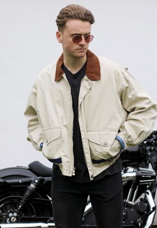 NAUTICA USA STONE HEAVYWEIGHT HARRINGTON JACKET