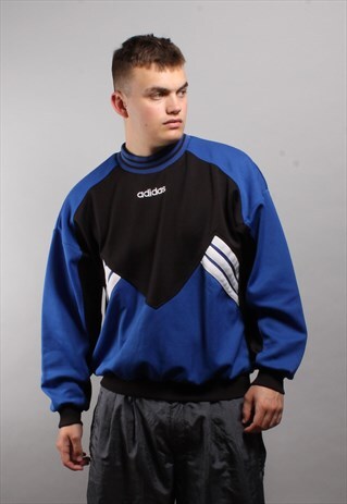 VINTAGE ADIDAS BLUE SPORTS SWEATSHIRT
