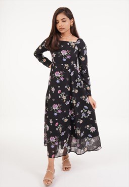 Zoanne- Rachel - Black Floral Dress