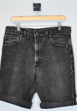 Vintage Levis Denim Shorts Black XLarge