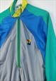VINTAGE  CRAZY TRACK JACKET BUSTER IN BLUE XL