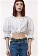 AUSTRIAN BAVARIAN OCTOBERFEST TYROL COTTON CROP TOP 4927