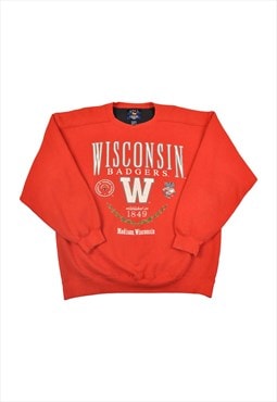 Vintage Wisconsin Badgers Sweatshirt Red Large