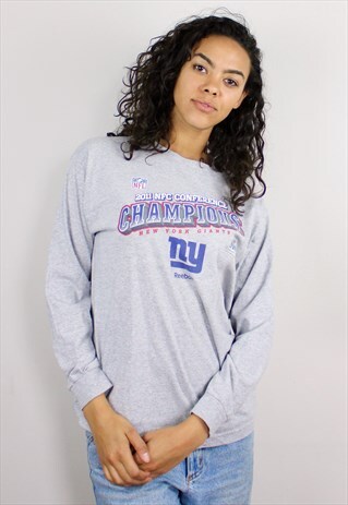 VINTAGE 90S LONG SLEEVE LOGO T-SHIRT GREY