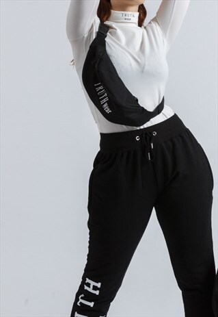BLACK AND WHITE BUM BAG