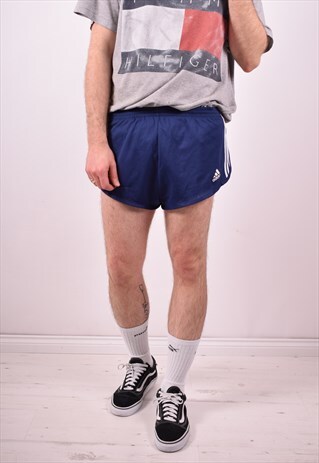 ADIDAS MENS VINTAGE SHORTS W34 BLUE 90S