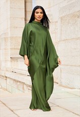 Abaya Skirt Co Ord Set (Khaki)
