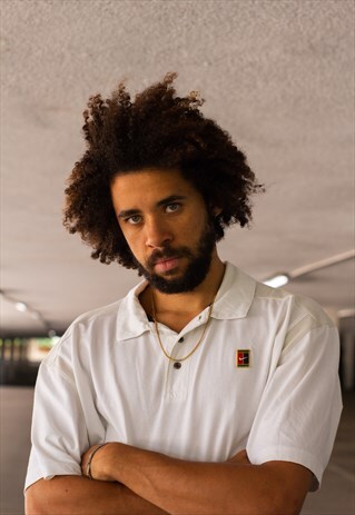 VINTAGE 90'S NIKE COURT INTERNATIONAL POLO SHIRT IN WHITE