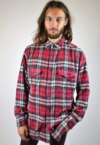 VINTAGE 90'S CHECKED FLANNEL SHIRT