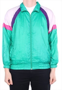 Vintage Club - Green and White Crazy 90's Track Jacket - Lar