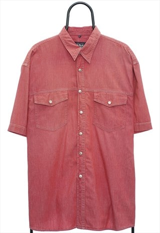 Vintage McNeal Red Short Sleeved Shirt Mens