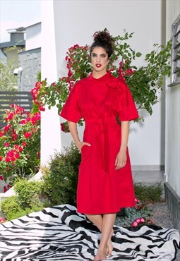 Red Dress, St. Valentines Dress, Kimono Dress
