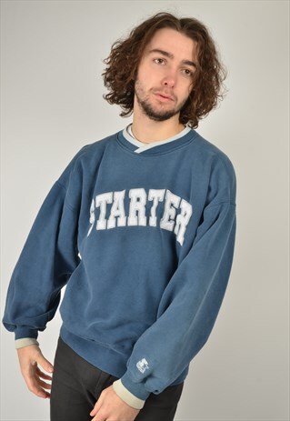 VINTAGE STARTER SWEATSHIRT IN BLUE