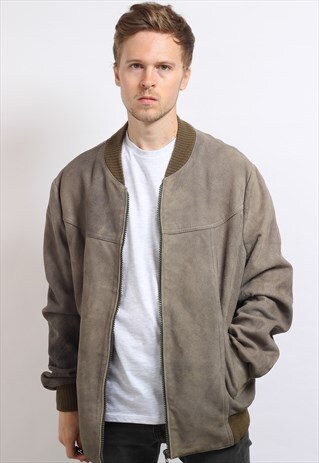 VINTAGE SUEDE BOMBER JACKET