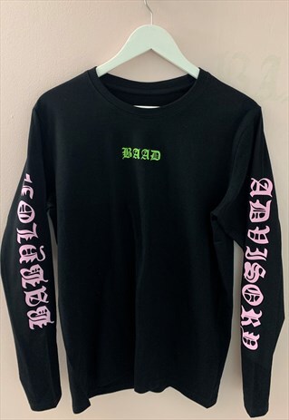 BAAD T-SHIRT LONGSLEEVE (BLACK) NEOGOTS (PINK/NEONGREEN 21)