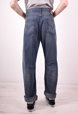 LEVI'S 758 MENS VINTAGE JEANS W34 L32 BLUE 90S