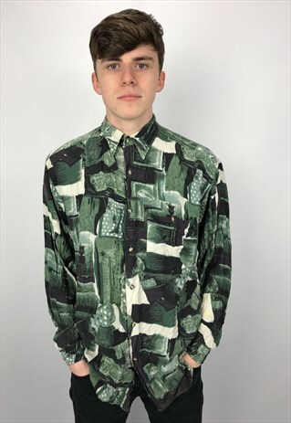 90S VINTAGE PATTERNED FESTIVAL SHIRT