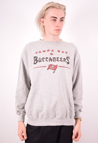 NFL MENS VINTAGE SWEATSHIRT JUMPER MEDIUM GREY 90S