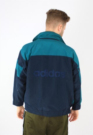ADIDAS VINTAGE BACK SPELLOUT SPORTS TRACK JACKET