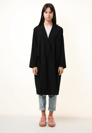 90S VINTAGE MAX MARA WOOL LIGHT LINED COAT TRENCH 814