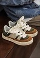 CHUNKY SNEAKERS SUEDE PLATFORM TRAINERS RETRO SHOES IN GREEN