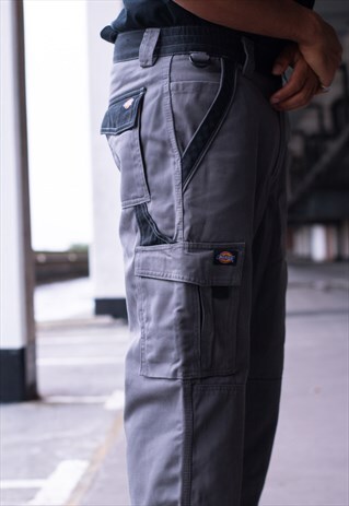 dickies cargo pants grey