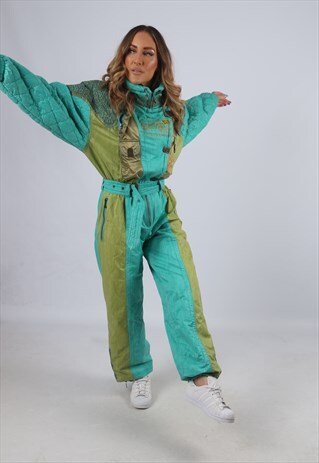 VINTAGE LUHTA FULL SKI SUIT SNOW SPORTS UK 12 M (HX5C)