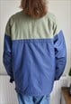 VINTAGE 90S ADIDAS COAT ZIP UP BLUE & GREEN 