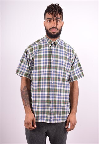 LACOSTE MENS VINTAGE SHIRT LARGE MULTI CHECK 90'S