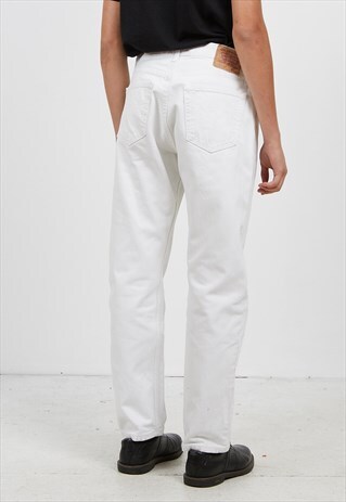 VINTAGE WHITE LEVI'S 517 02 FIT DENIM JEANS