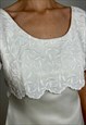 SIMPLE WEDDING DRESS WITH EMBROIDERY, BRIDAL DRESS
