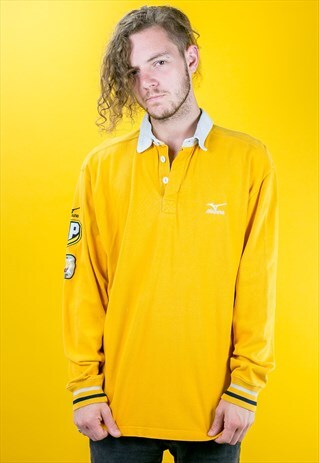 90S YELLOW RUGBY SHIRT